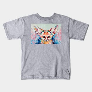 Conceptual abstract painting of a fennec muzzle. Kids T-Shirt